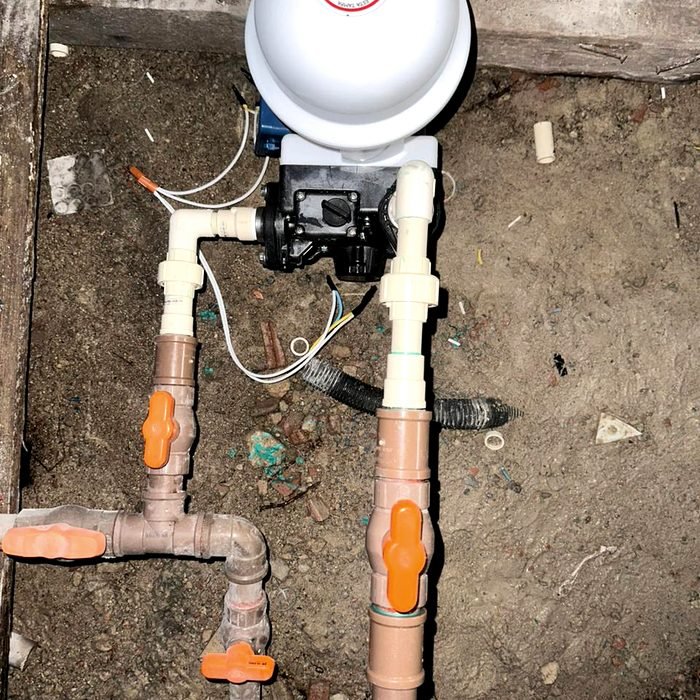 Pressurizador de água instalado